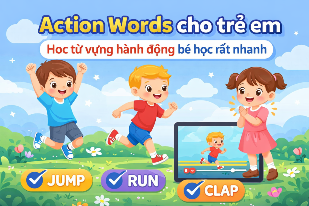 action words cho trẻ em
