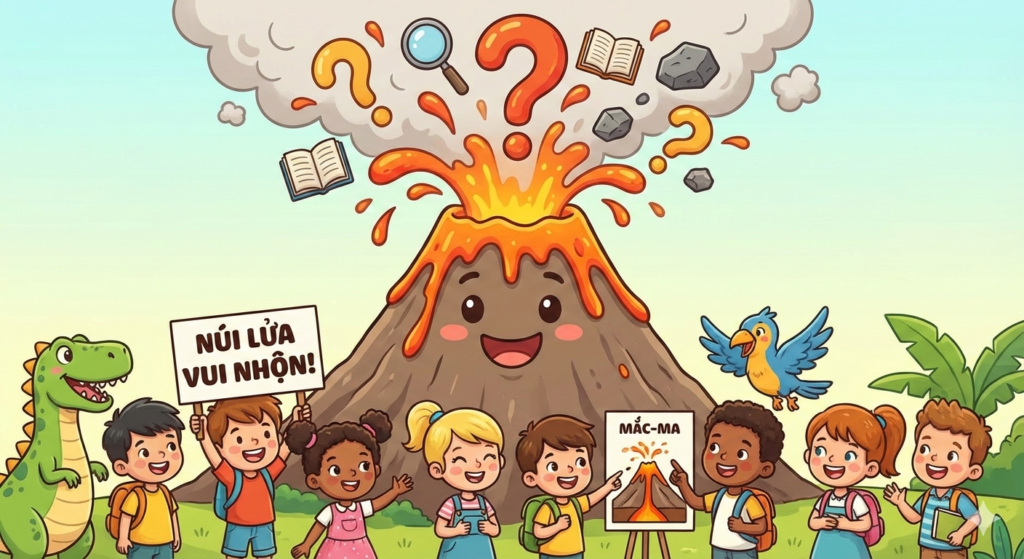 Núi lửa là gì – hiện tượng phun trào núi lửa cho trẻ em