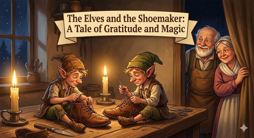 Những chú yêu tinh và người thợ đóng giày trong xưởng đêm