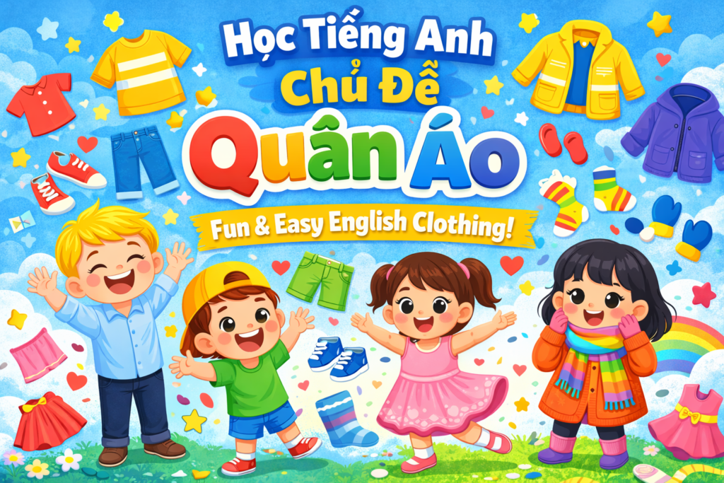 học tiếng Anh cho trẻ em chủ đề quần áo