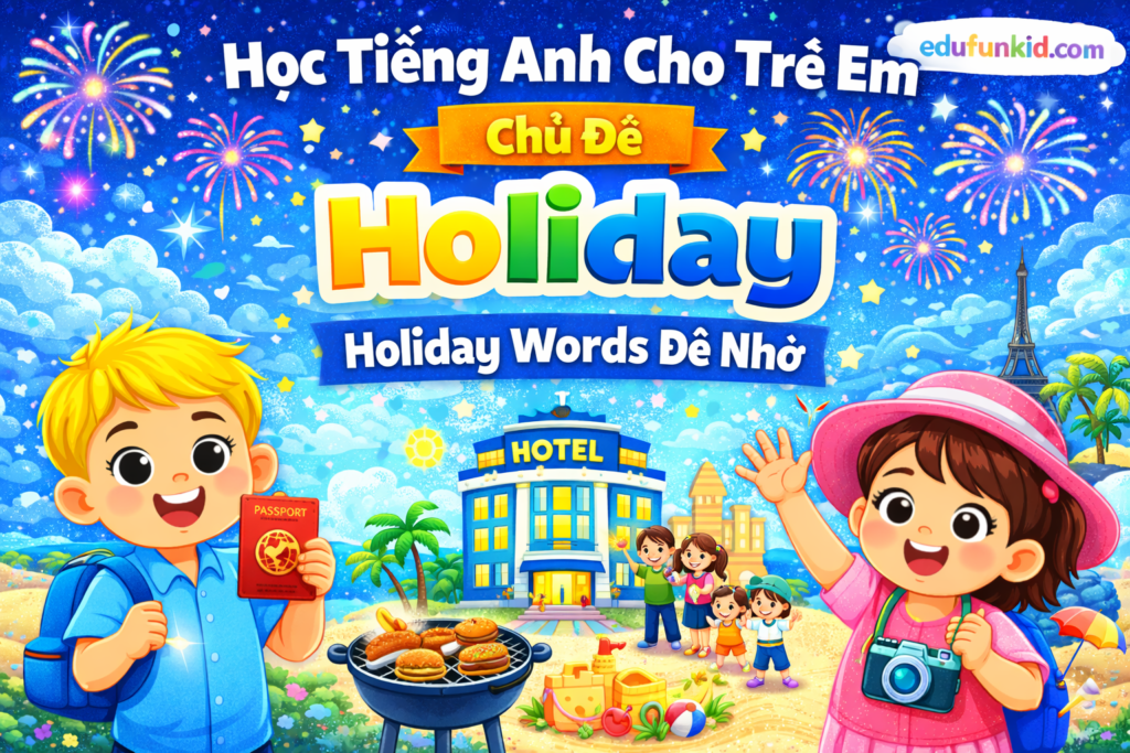học tiếng Anh cho trẻ em chủ đề holiday