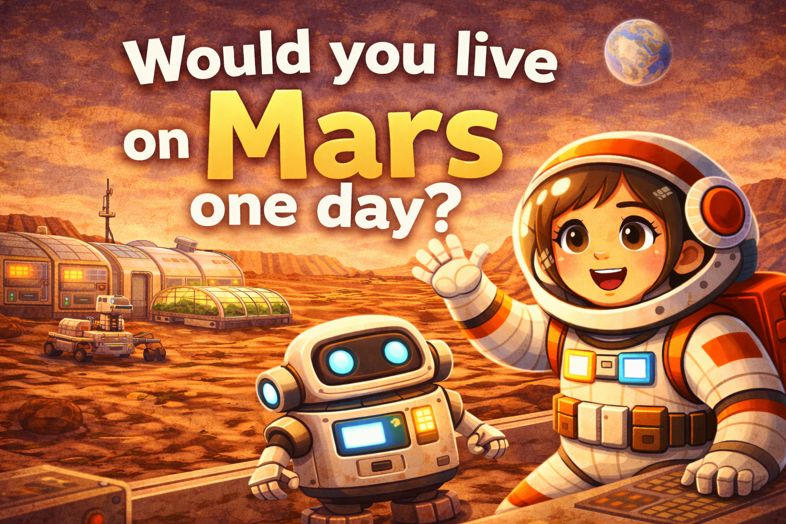 học tiếng Anh chủ đề sao Hỏa cho trẻ em