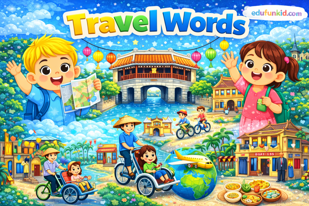 học tiếng Anh cho trẻ em chủ đề travel