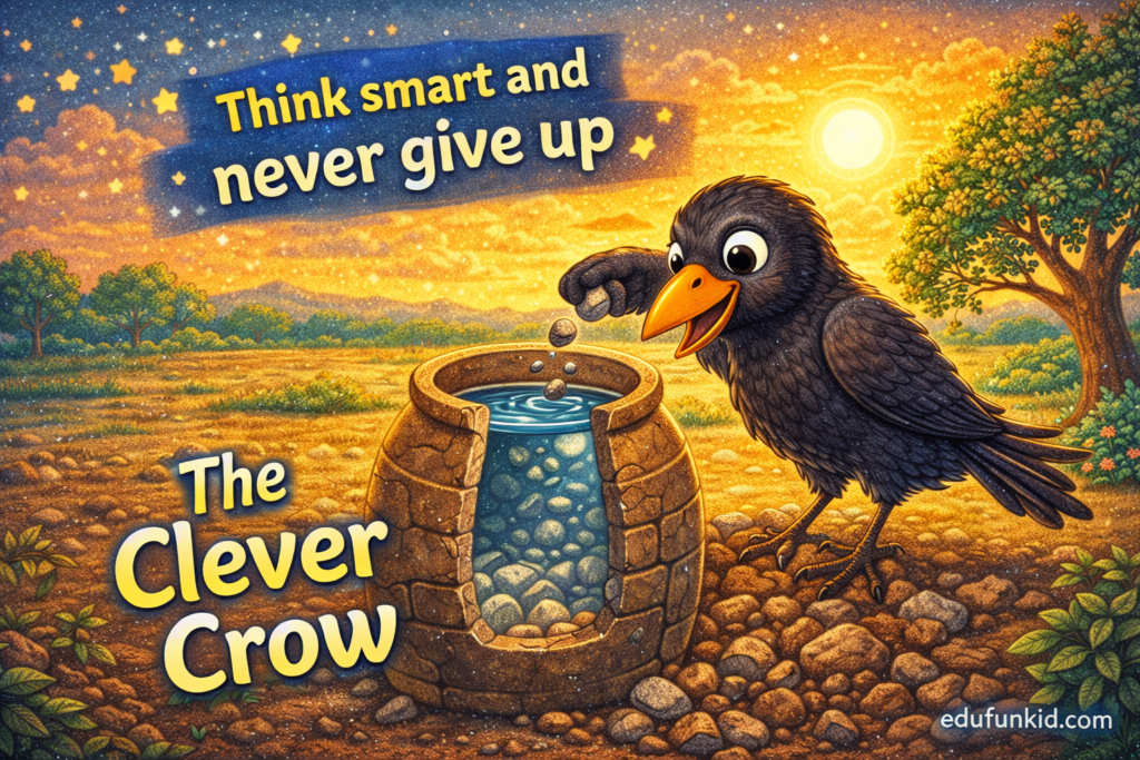 câu chuyện The Clever Crow cho trẻ em
