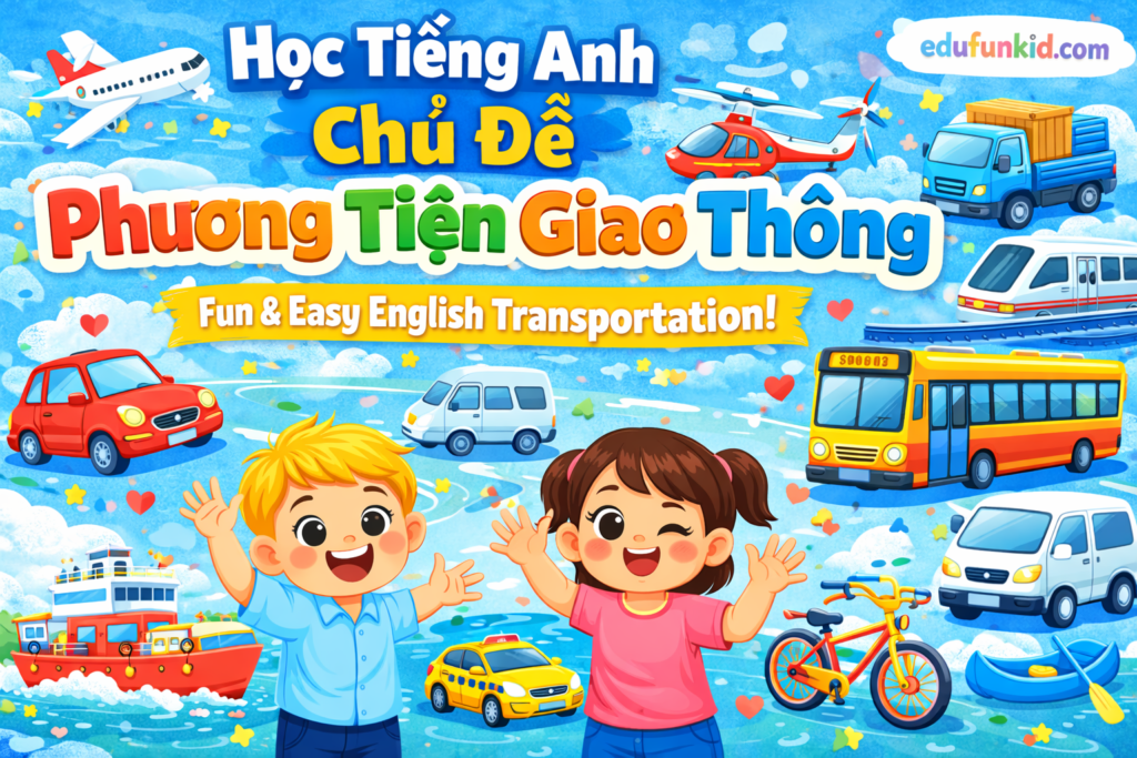 học tiếng Anh cho trẻ em chủ đề phương tiện giao thông