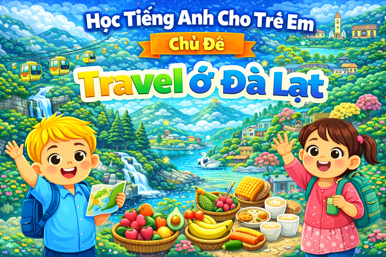 học tiếng Anh cho trẻ em chủ đề travel ở Đà Lạt