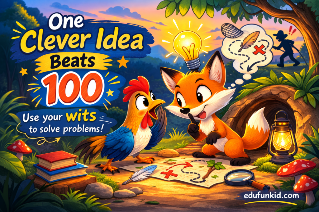 câu chuyện One Clever Idea Beats 100 cho trẻ em